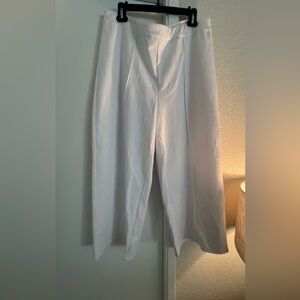 🤍 J. Jill White Wide-Leg Cropped Pants – Size L (NWT)